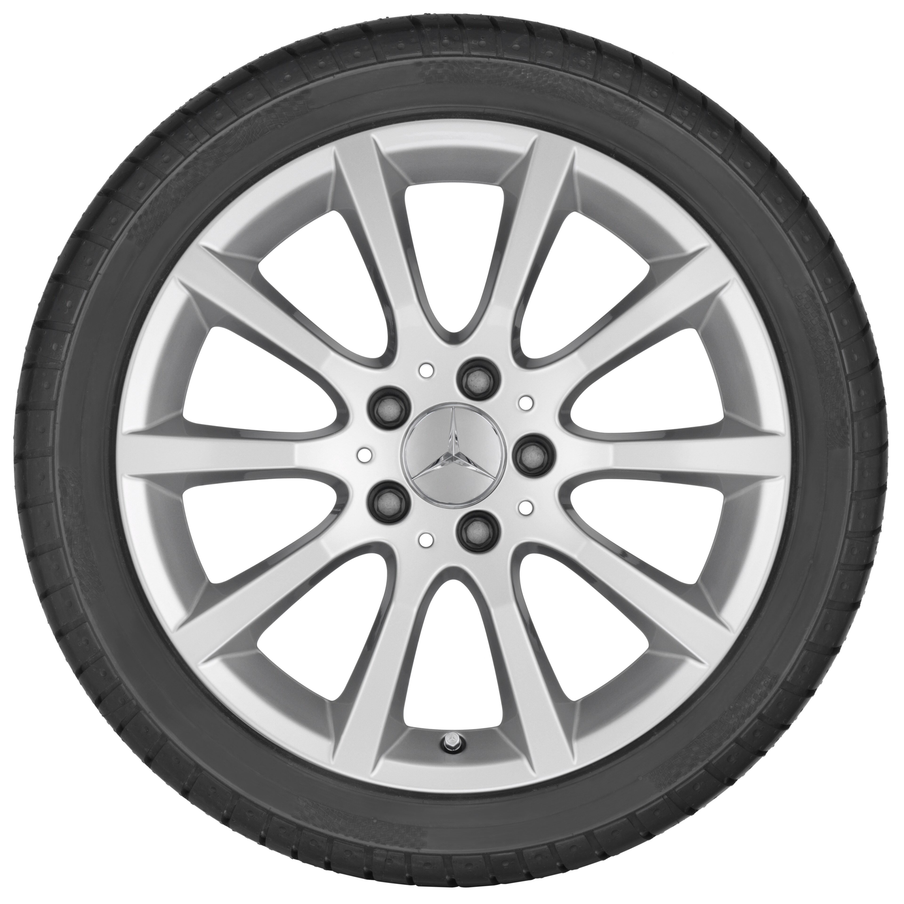 10-spaaks wiel, 43,2 cm (17 inch) - 7,5 J x 17 ET 47, titaanzilver