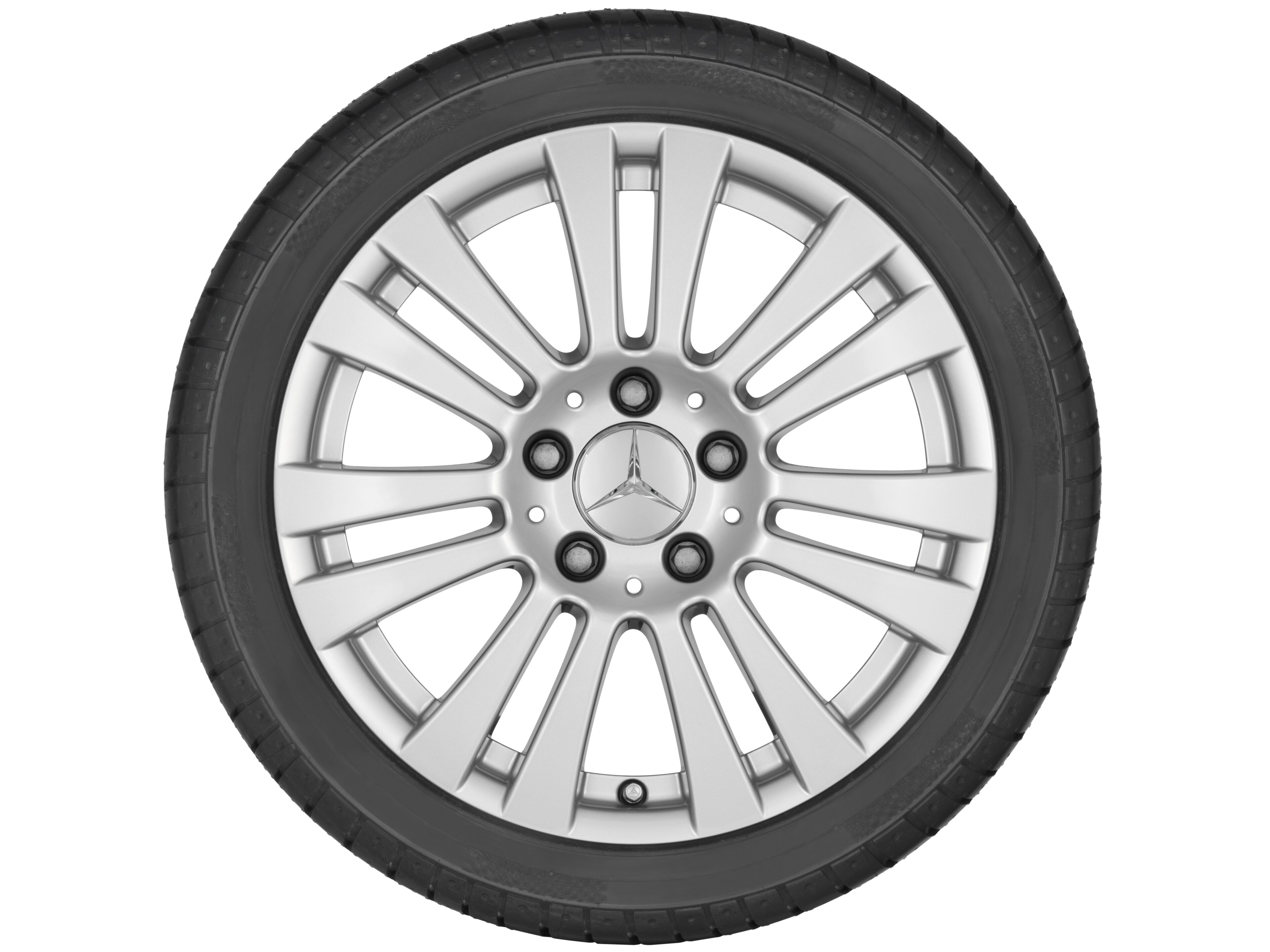 Zeven-dubbelspaaks wiel, 40,6 cm (16 inch) - 7 J x 16 ET 43, titaanzilver, gespoten