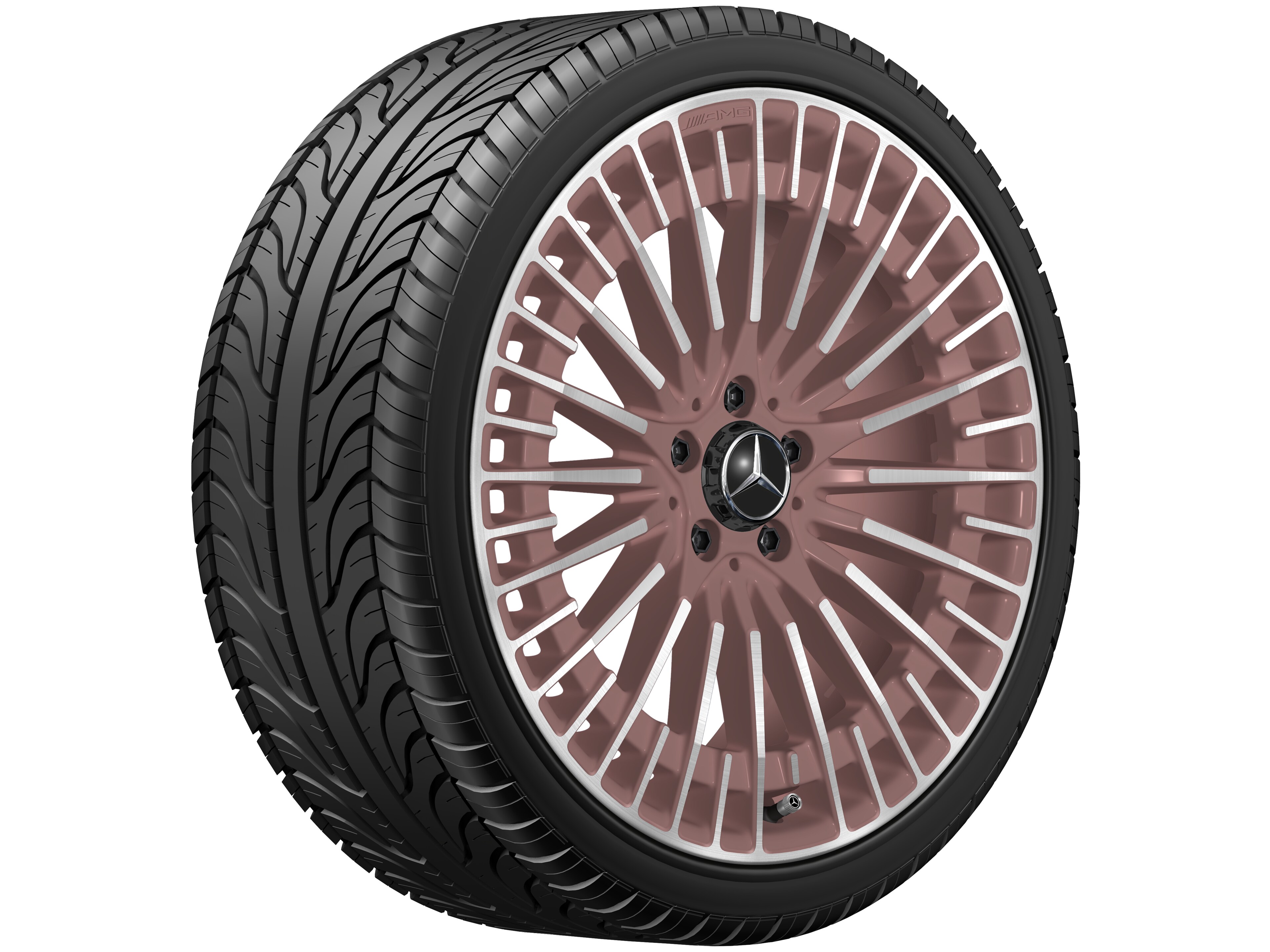 Multispaaks AMG-wiel, 50,8 cm (20 inch) - 8,5 J x 20 ET 50,5, koperkleurig