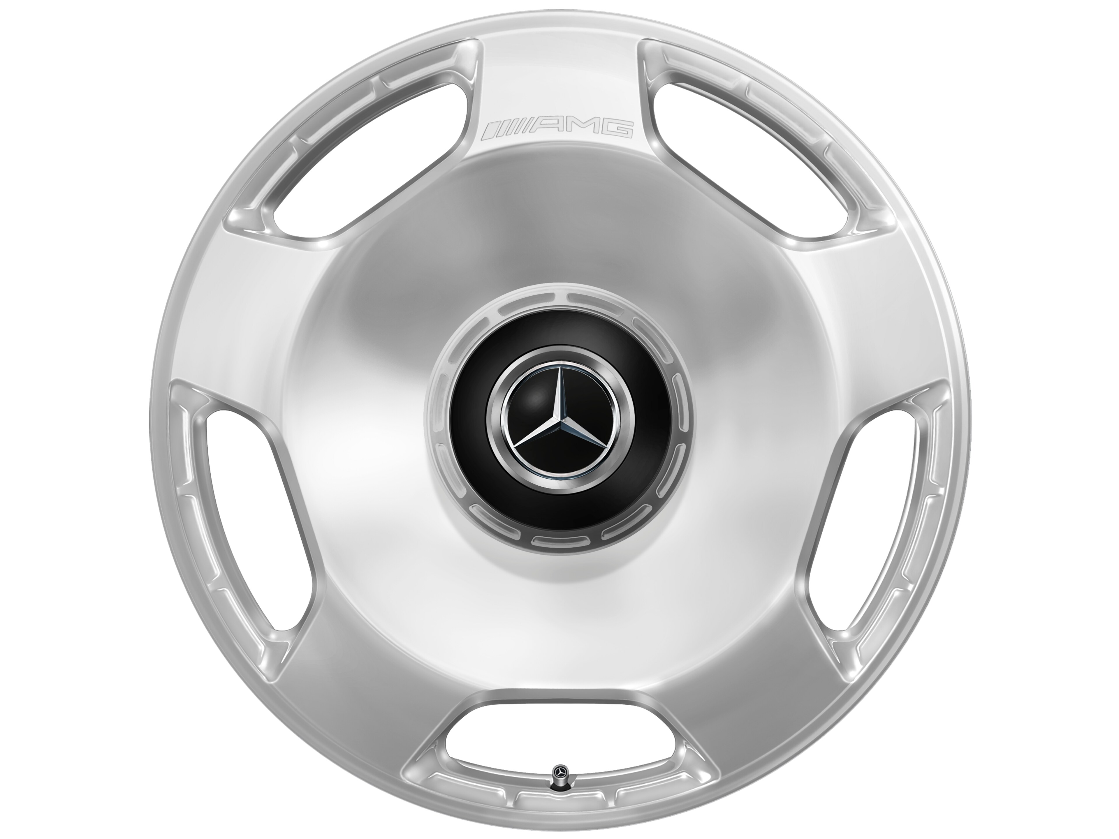 Gesmede AMG-velg in vijfgaats design, 58,4 cm (23 inch) - 11,5 J x 23 ET 47, zilverkleurig, hoogglanzend gepolijst
