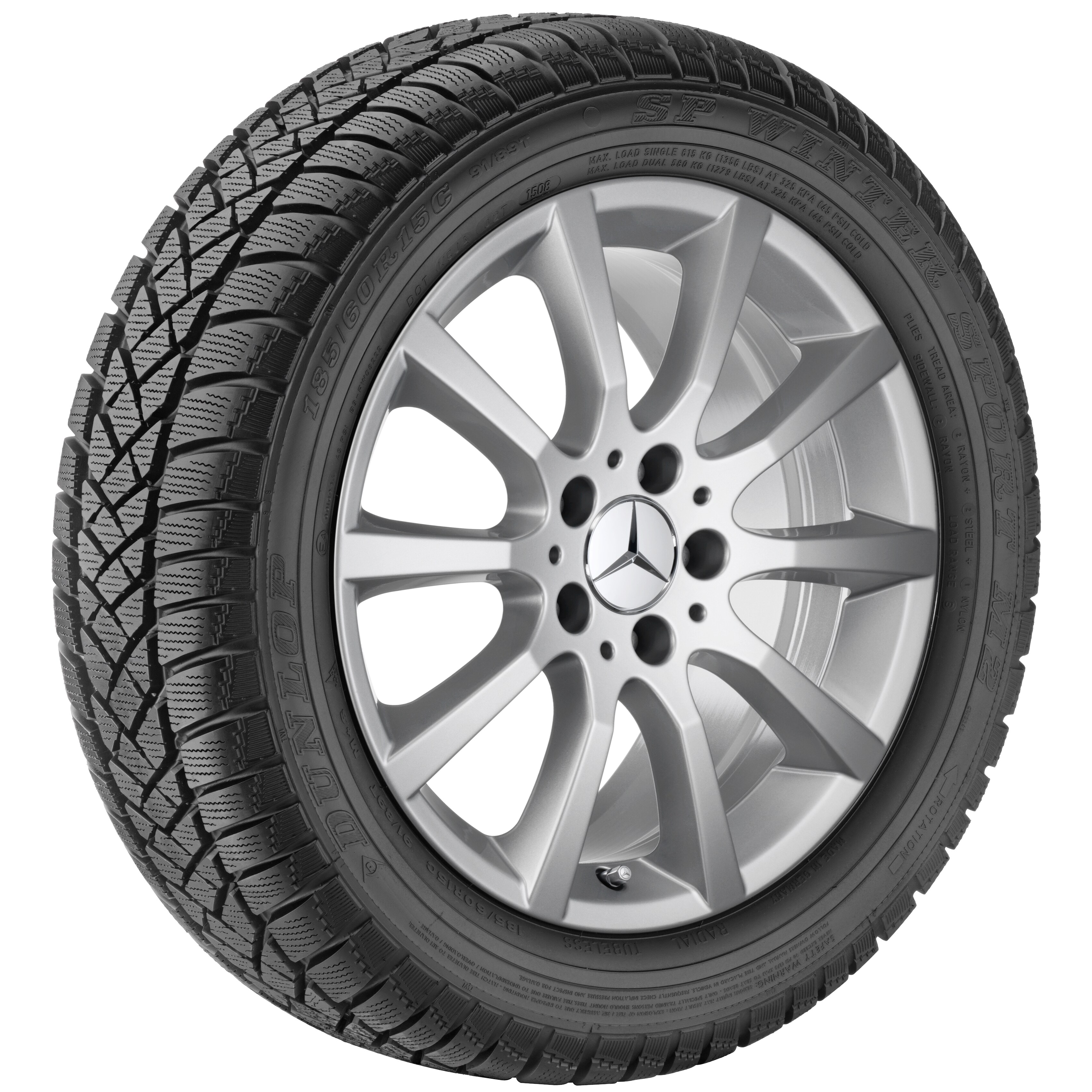 10-spaaks wiel, 43,2 cm (17 inch) - 7,5 J x 17 ET 47, titaanzilver