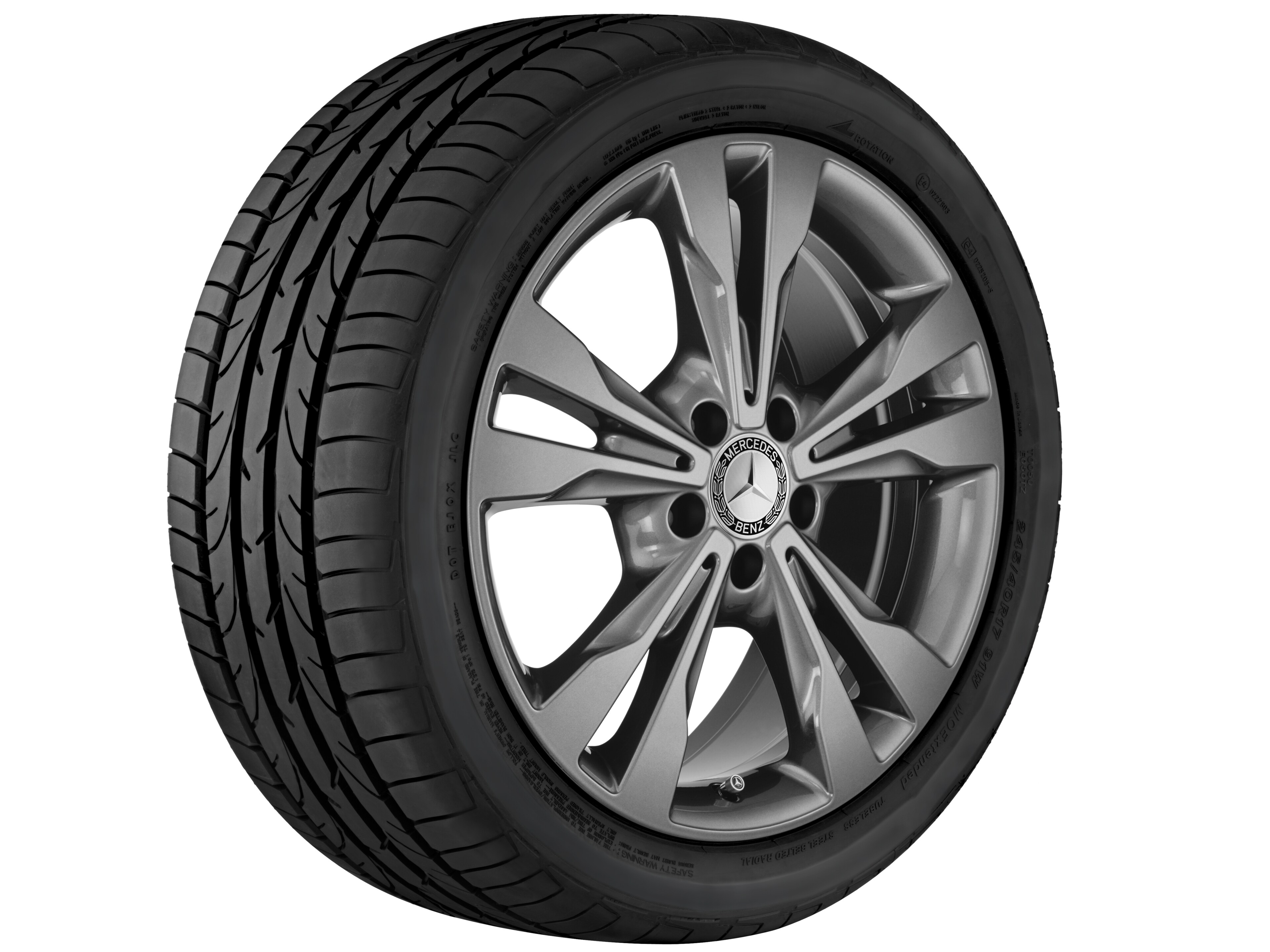 Vijf-dubbelspaaks wiel, 45,7 cm (18 inch) - 7,5 J x 18 ET 52, tremoliet metallic, gespoten