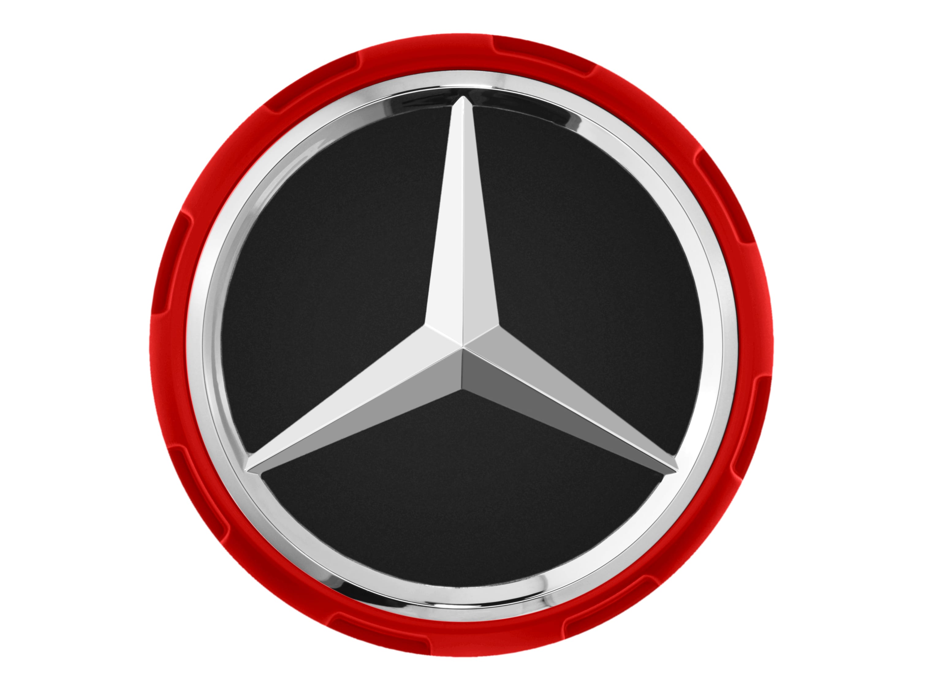 AMG-naafdop, in het centrale wielmoerdesign, voor centreergatdiameter van 71,8 mm - rood