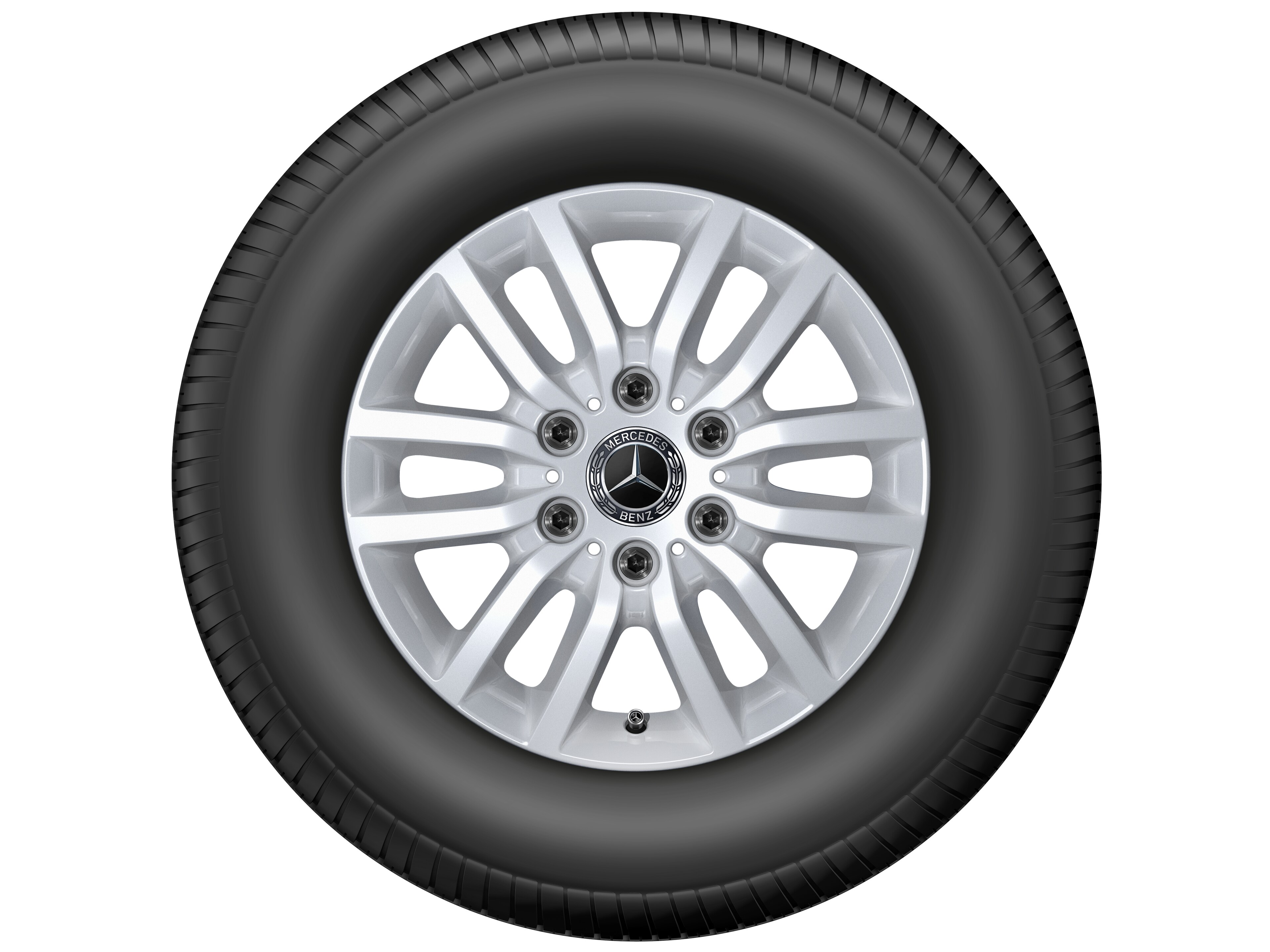 Zes-dubbelspaaks wiel, 40,6 cm (16 inch) - 6,5 J x 16 ET 54, Vanadiumzilver, gespoten