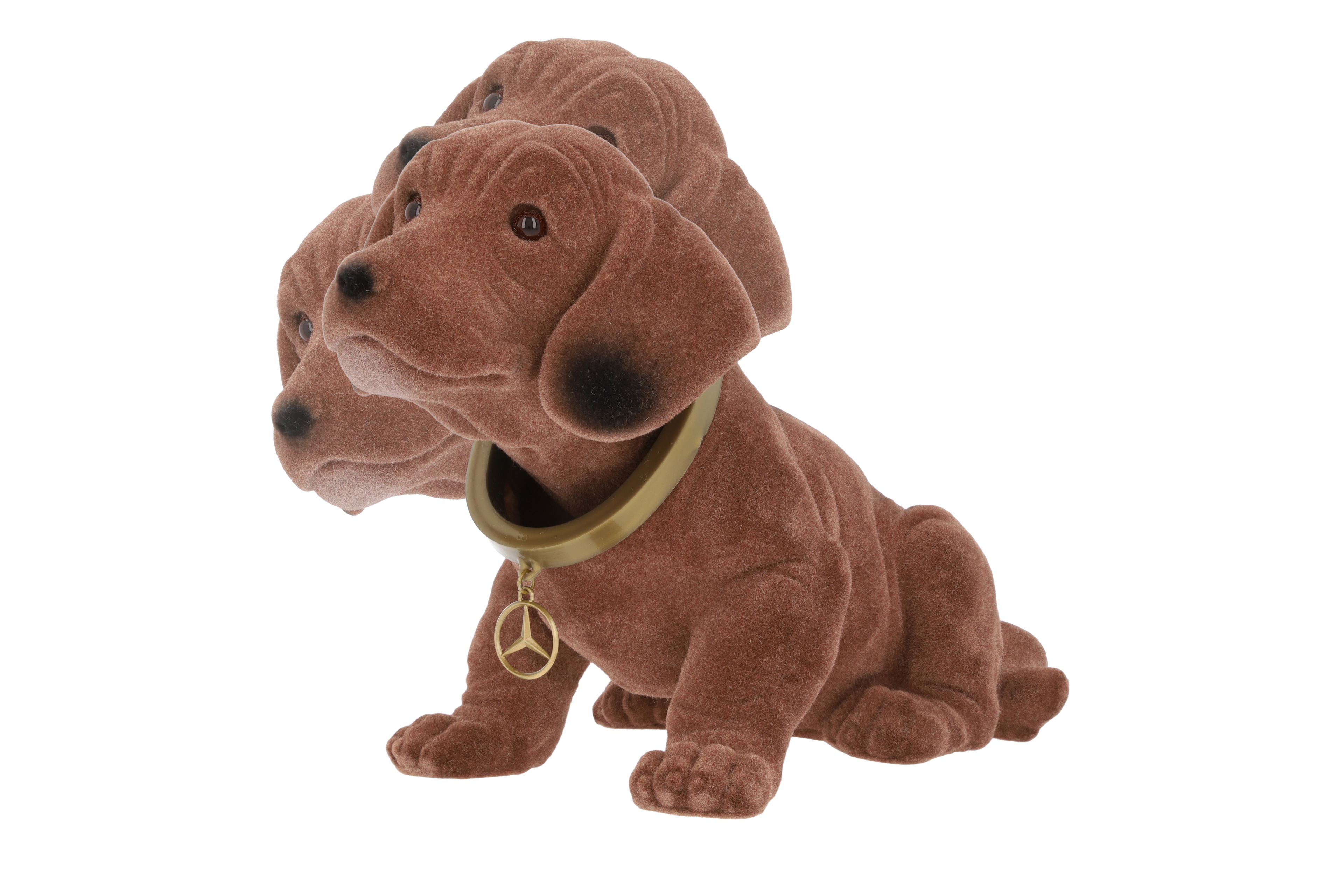 Knikkende teckel (bobblehead) - bruin, kunststof