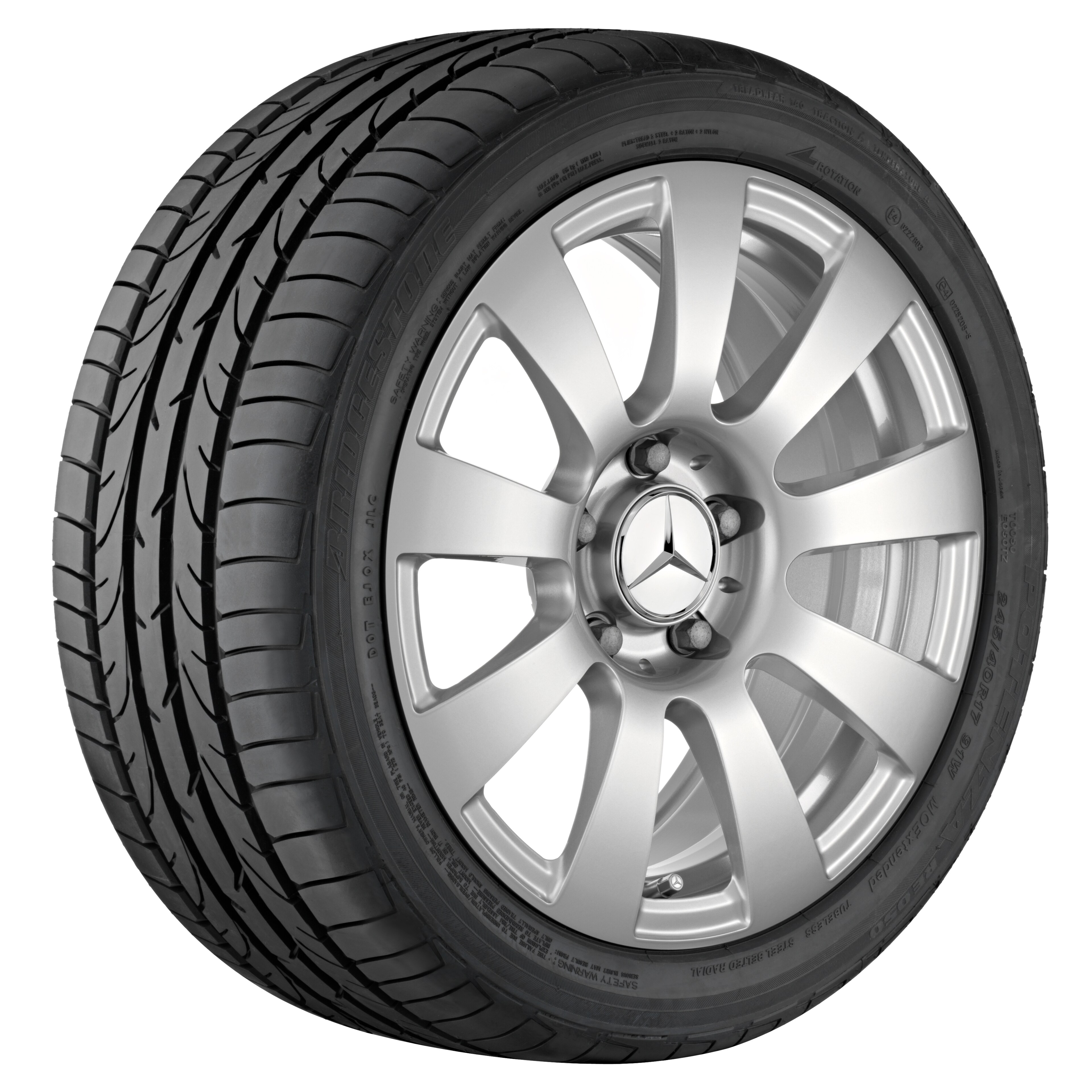 9-spaaks wiel, 40,6 cm (16 inch) - 7 J x 16 ET 38, titaanzilver