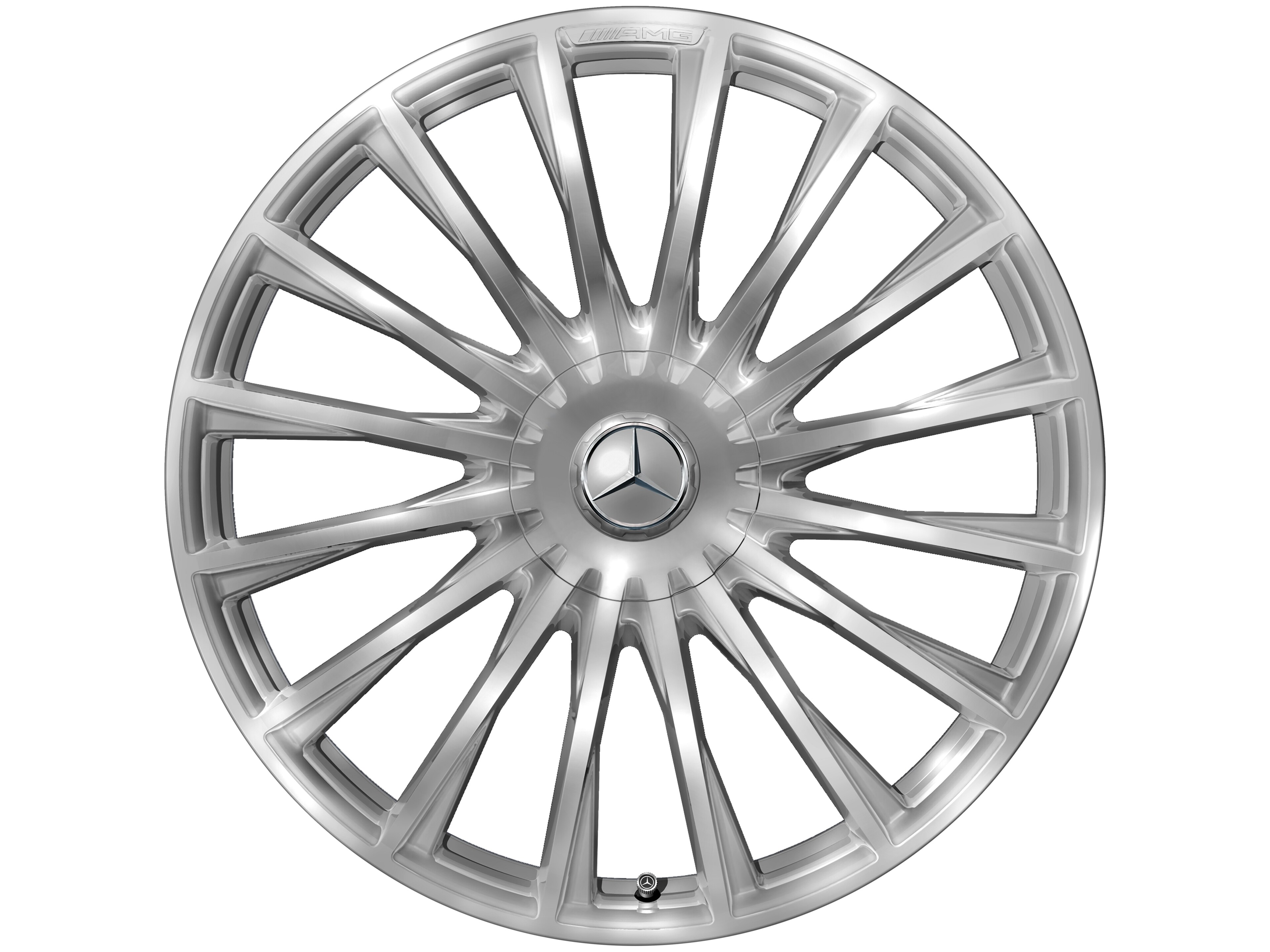 Multispaaks gesmede AMG-velg, 53,3 cm (21 inch) - 10,5 J x 21 ET 50, zilverkleurig, hoogglanzend gepolijst